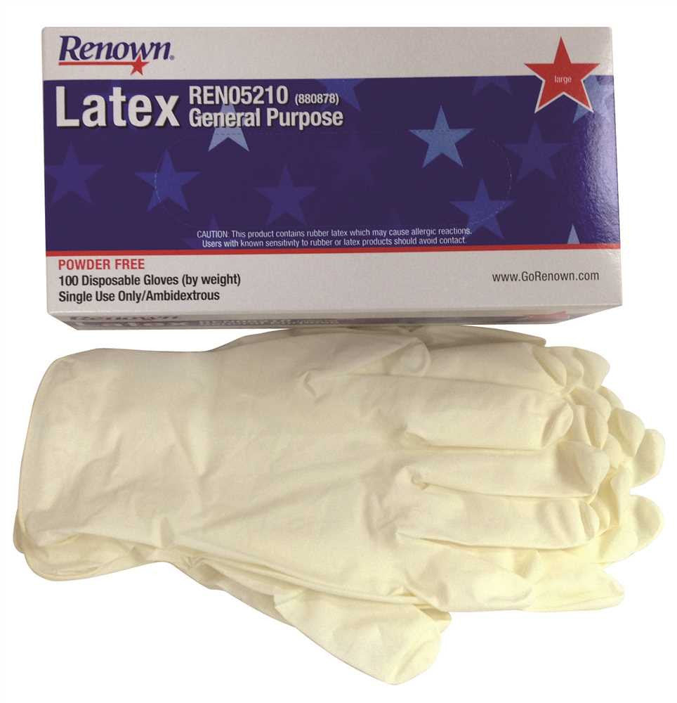 Renown&reg; Disposable Powder-free General Purpose Latex Gloves, Naturl, Large, 5 Mil, 100 Gloves Per Box