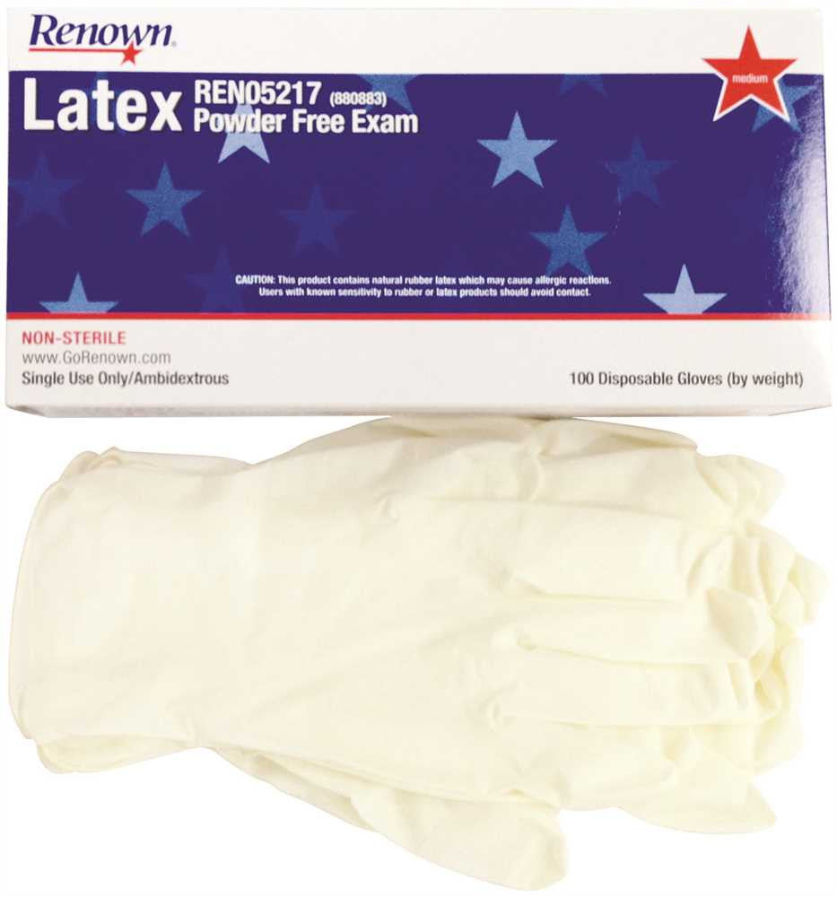 Renown&reg; Disposable Powder-free Latex Exam Gloves, Natural, Medium, 5 Mil, 100 Gloves Per Box