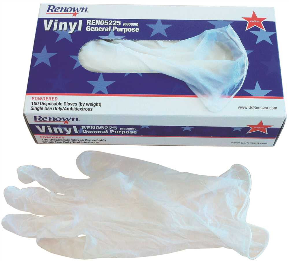 Renown&reg; Powdered General Purpose Vinyl Gloves, Medium, 4 Mil, 100 Gloves Per Box