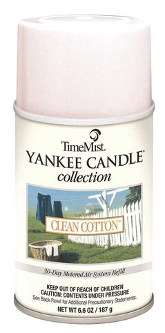 Timemist&reg; Yankee Candle&reg; Collection, Air Freshener, Metered Refill, Clean Cotton&reg;, 6.6 Oz.