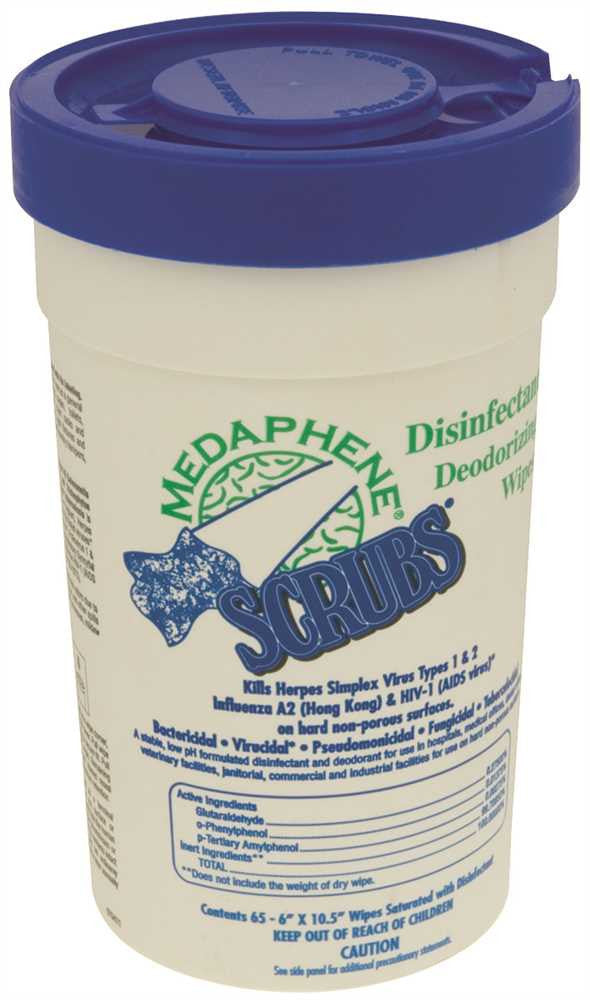 Medaphene Scrubs Disinfectant Deodorizing Wipes