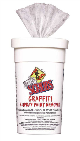 Scrubs Graffiti And Spray Paint Remover Towel 30 Count