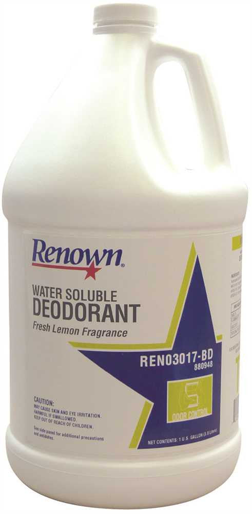 Renown&reg; Water Soluble Deodorant, Gallon, Lemon