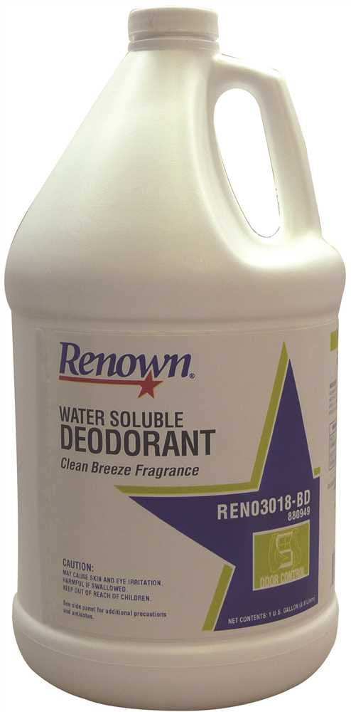 Renown&reg; Water Soluble Deodorant, Gallon, Clean Breeze