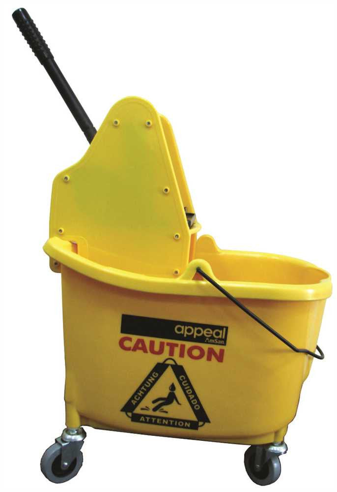 Appeal&reg; Down-press Mop Bucket Combo, Yellow, 35 Quarts