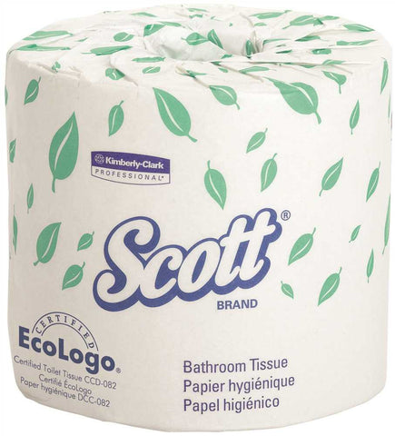 Scott&reg; Standard Roll 2-ply Bath Tissue, White, 4.1x4.0", 550 Sheets Per Roll, 80 Rolls Per Case