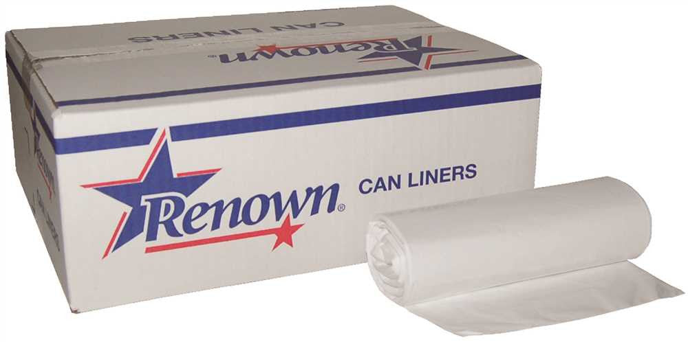 Renown&reg; Can Liner 24x32 15gl .45mil White  50-rl 10rl-cs