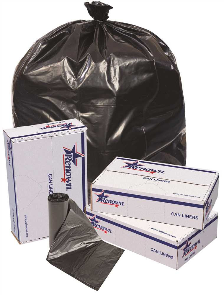 Renown&reg; Can Liner 43x47 56gl 1.7mil Black 10-rl 10rl-cs