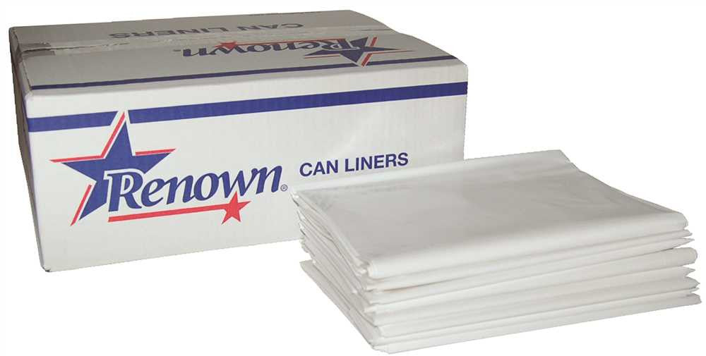 Renown&reg; Can Liner 40x50 45gl 2.4mil White 50-cs Flat Pack