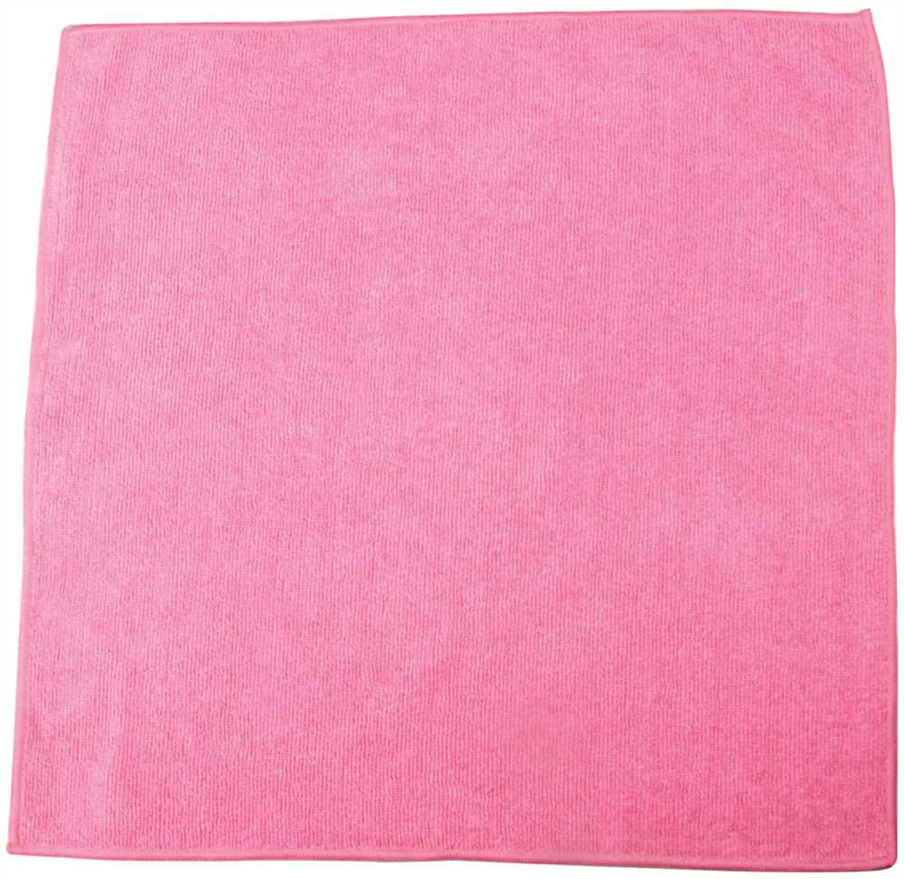 Renown&reg; Microfiber Cloth, Pink, 16x16 In.