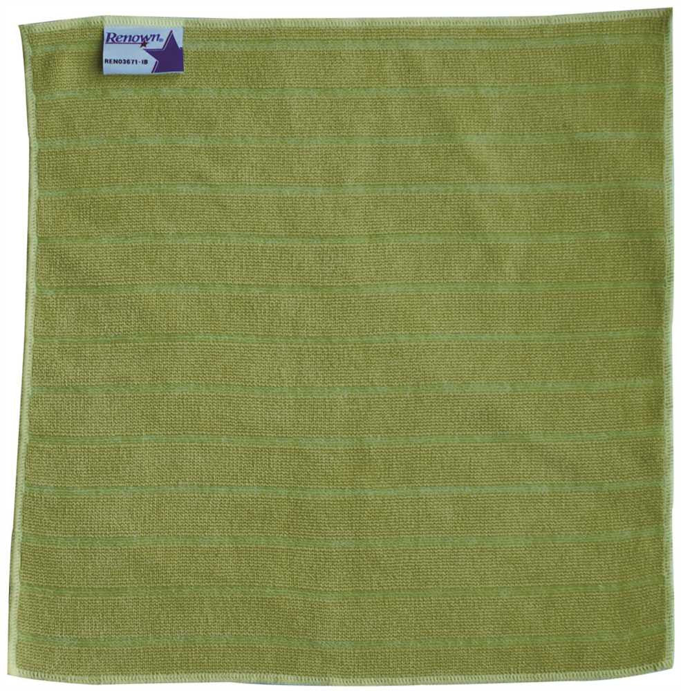 Renown&reg; Microfiber Utility Cloth, Green, 16x16 In.