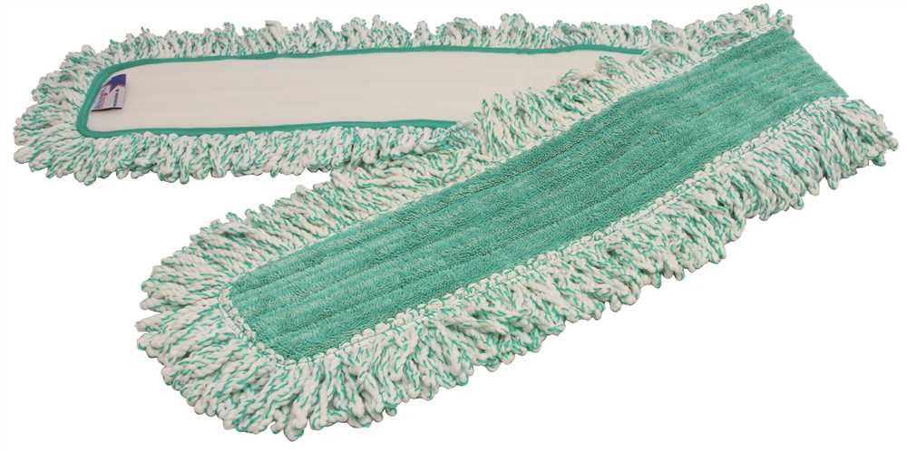 Renown&reg; Microfiber Dust Mop With Fringe, Green, 48"