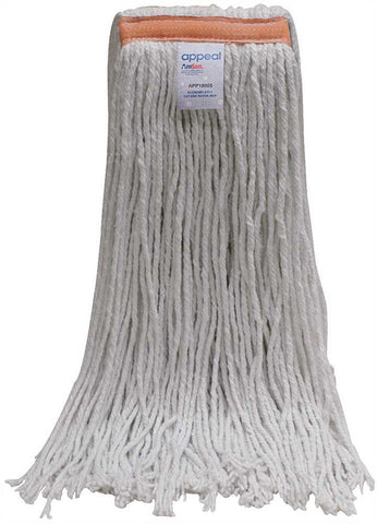 Appeal&reg; Rayon Mop Head With 1-inch Headband, 24 Oz., White