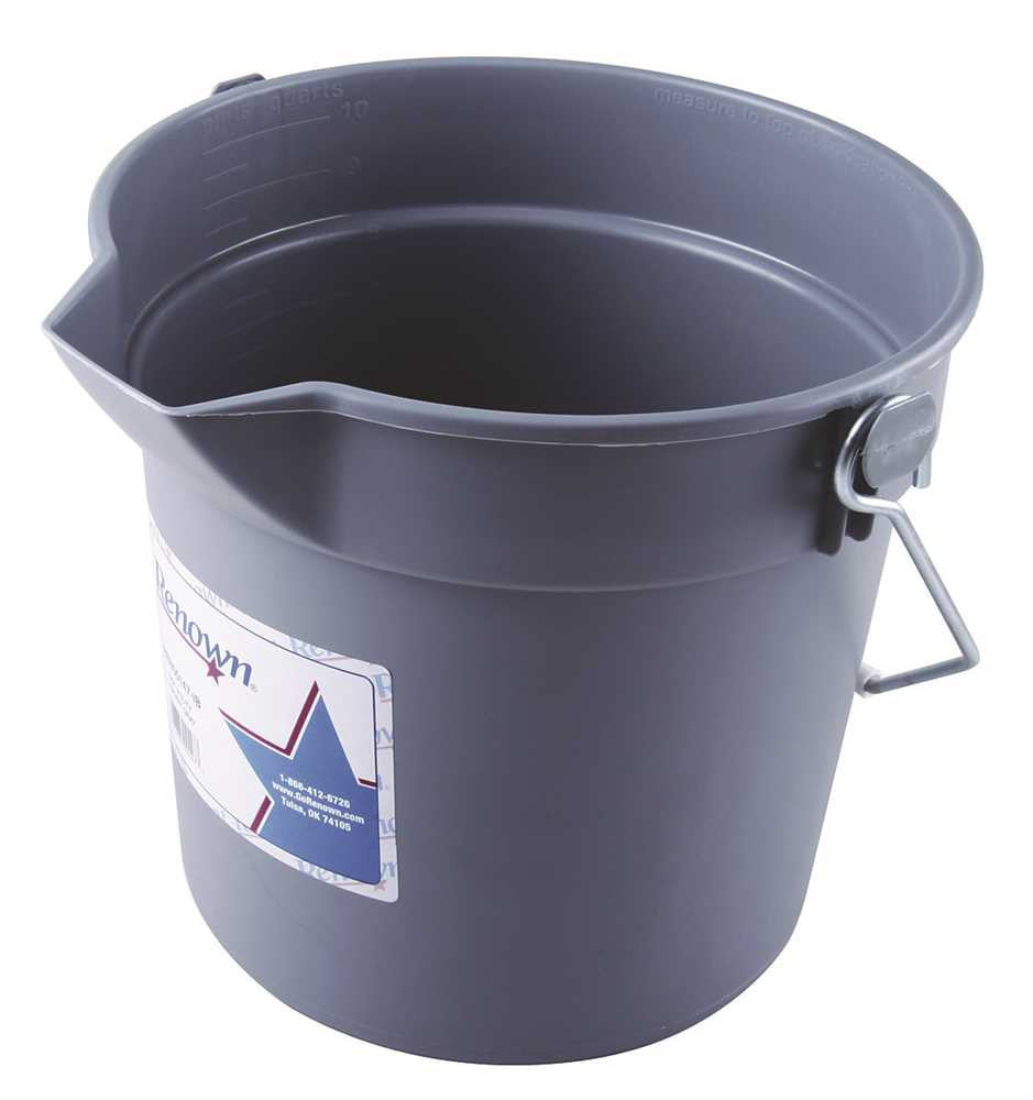 Renown&reg; Deluxe Bucket, Gray, 10 Quart, Heavy-duty