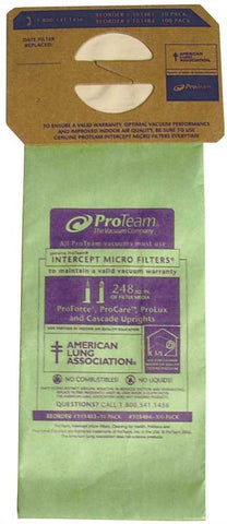 Pro Team Proforce Vacuum Filter Bag 10 Pack