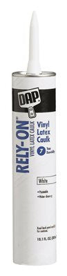 Dap&reg; Rely On Vinyl Latex Caulk, White, 10.1 Oz.