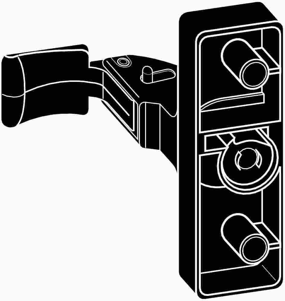 Storm Door Latch 1-3-4" Black