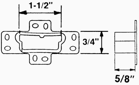 Drawer Track Rear Guide For 1-1-2 In. Rails