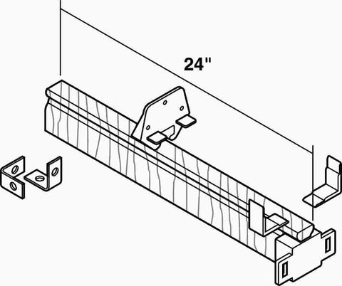 Wood Drawer Slide 24"