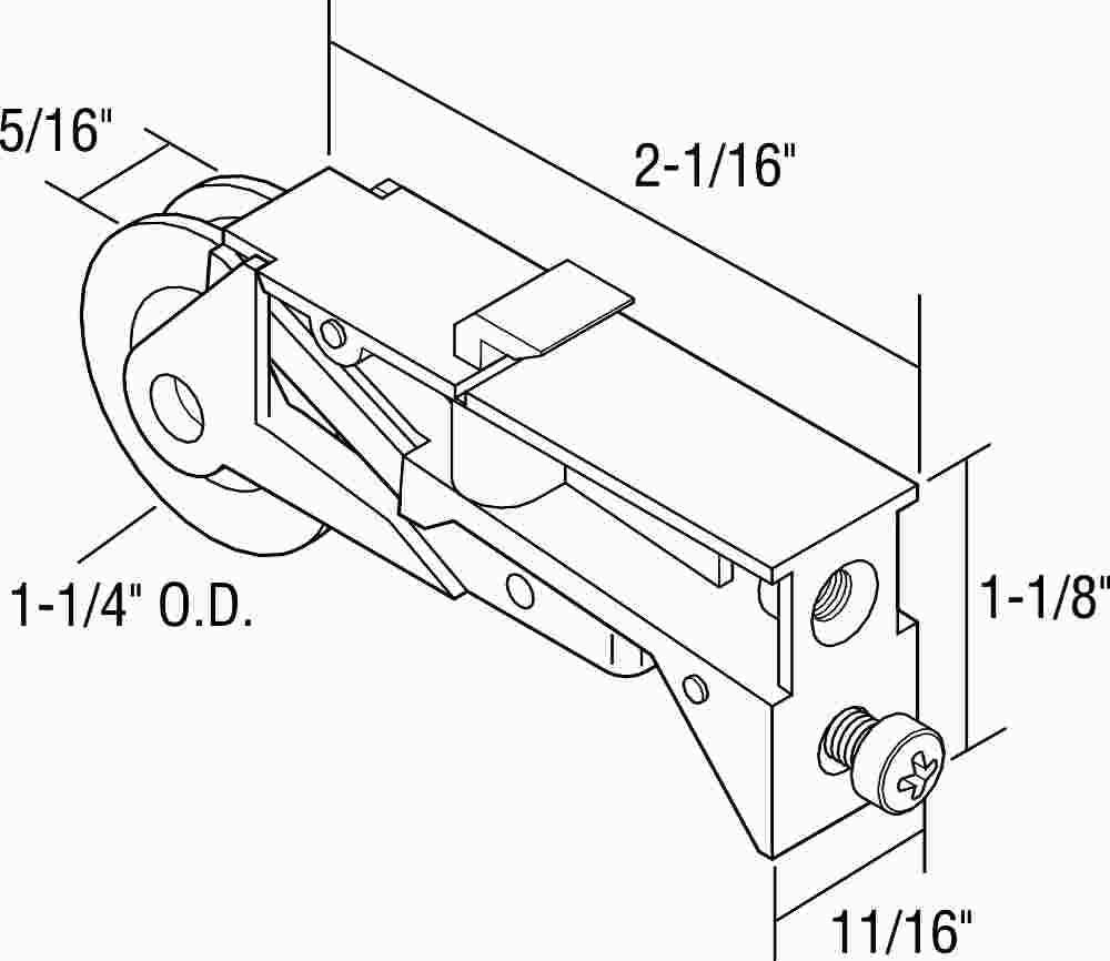 Patio Door Roller Die Cast