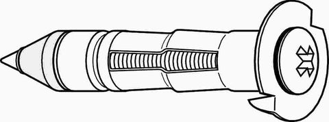 Hodell-natco #4sd Drive-type Hollow Wall Anchors, 1-8 In., 100 Per Box