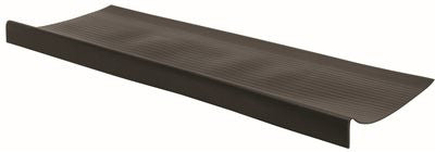 Stair Tread, Deep, Bull Nose, Black, 9-7-8x24 In.