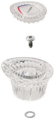 Moen Chateau Bathroom Handle Kit, Clear Knob