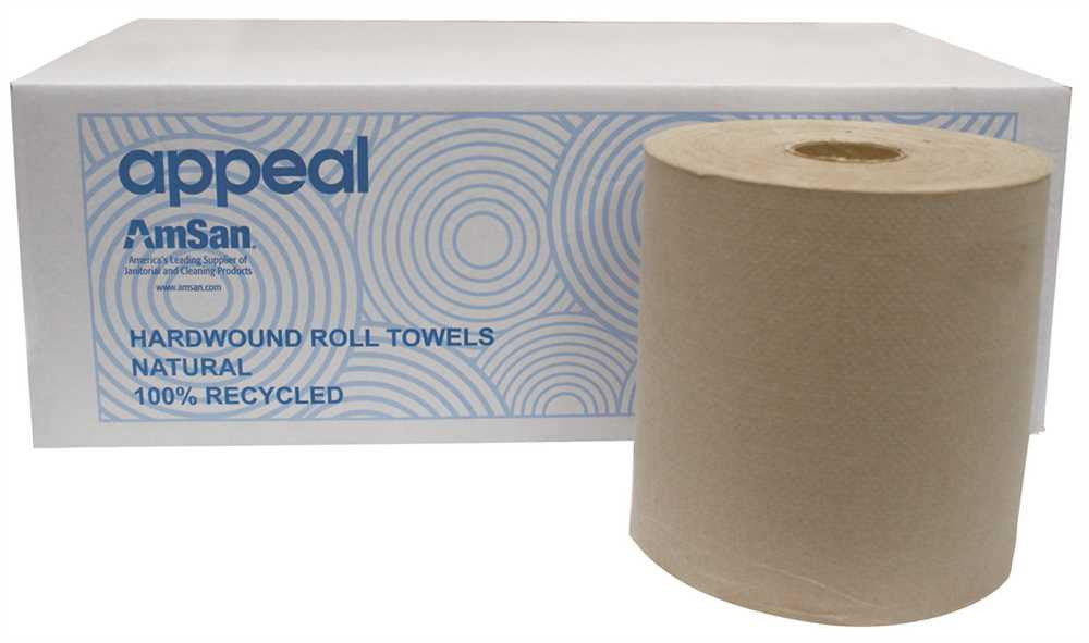 Appeal&reg; 100% Recycled Hard Roll Towels, Natural, 8 In. X 800 Ft., 6 Rolls Per Case