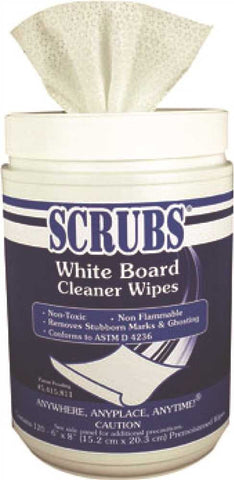 Scrubs&reg; Whiteboard Cleaner Wipes, 120 Count