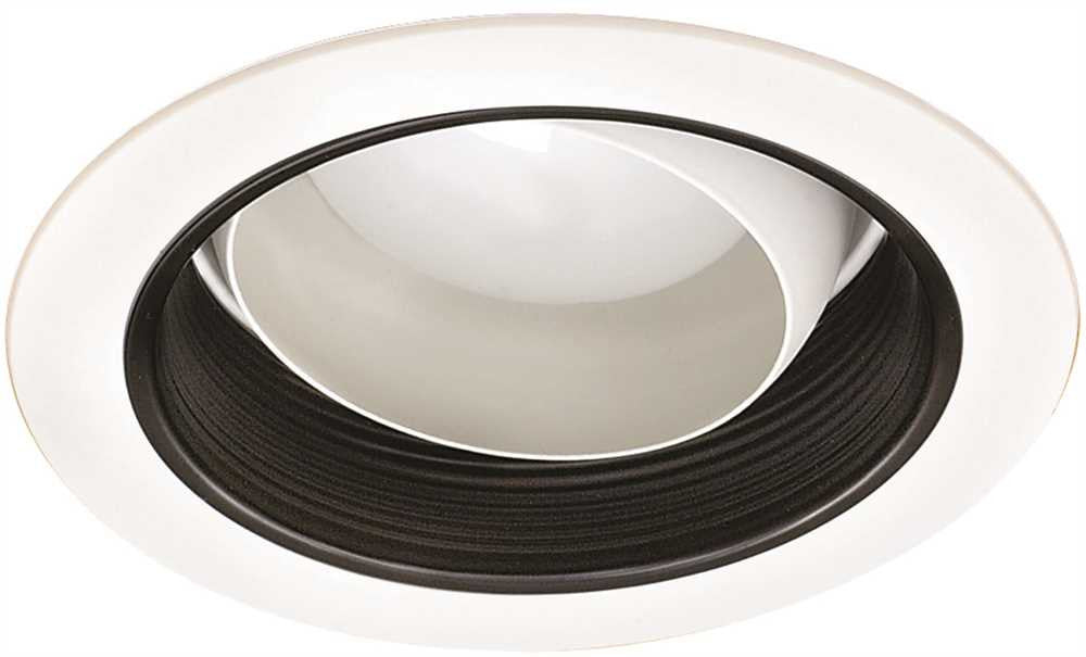 Monument&reg; 6 In. Recessed Regressed Eyeball Trim, White With Black Baffle, 7-3-4 X 4 In., Br30-par30