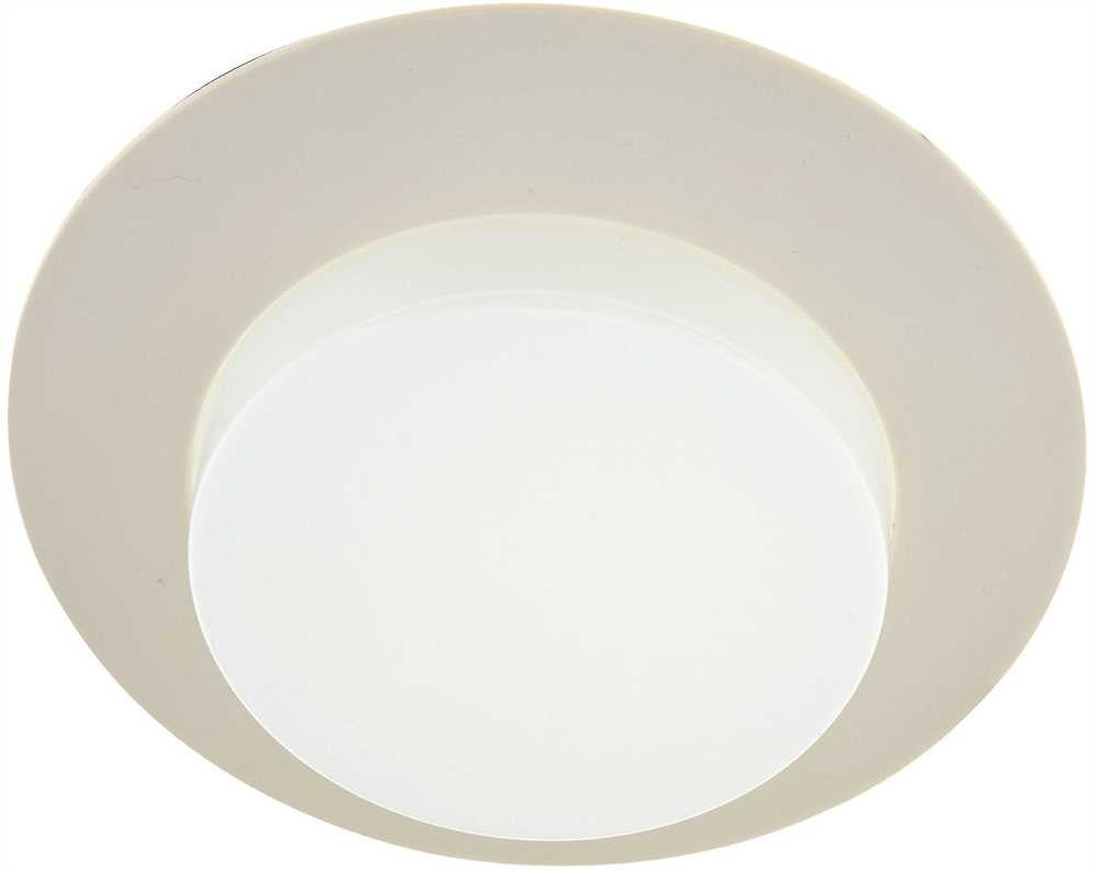 Monument&reg; 6 In. Recessed Vapor Trim, Lexan Drop Opal Plastic Lens, White, 8 X 5 In.