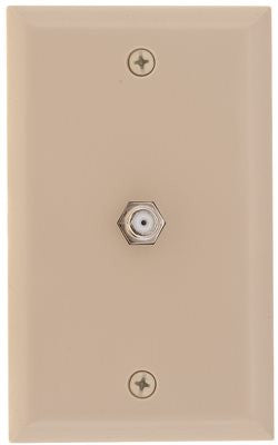 Connector Wall Plate F Style Jack Catv Ivory