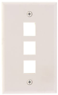 Wall Plate Keystone 3 Port White