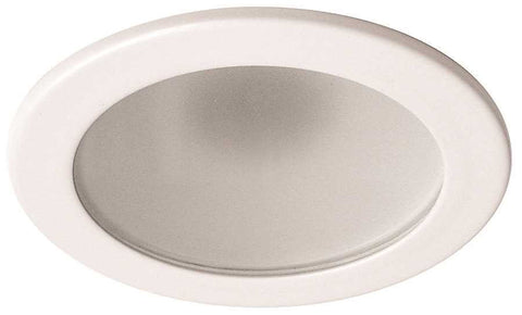 Monument&reg; 4 In. Recessed Vapor Trim, Low Voltage, Frosted Glass With White Ring, 4-7-8 X 3-1-2 In.