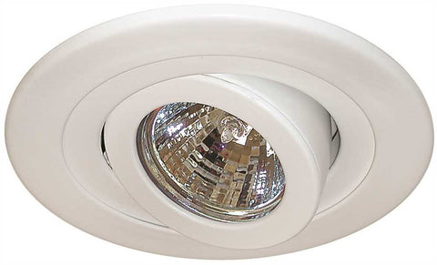 Monument&reg; 4 In. Recessed Gimbal Trim, Low Voltage, White, 5 X 3-1-2 In.