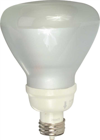 Satco&reg; Compact Fluorescent Flood Lamp, R40, 23 Watts, 120 Volts, 2700k, 82 Cri, Medium Base