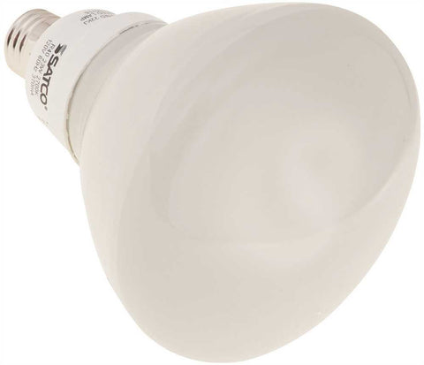 Satco&reg; Compact Fluorescent Flood Lamp, R30, 15 Watts, 120 Volts, 2700k, 82 Cri, Medium Base