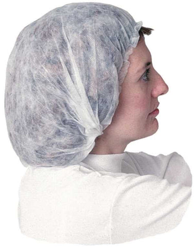 Bouffant Cap, White, 24 In., Non-woven