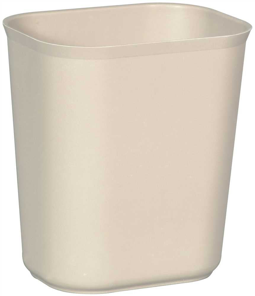 Rubbermaid&reg; Commercial Fire-resistant Trash Can, Beige, 14 Quarts