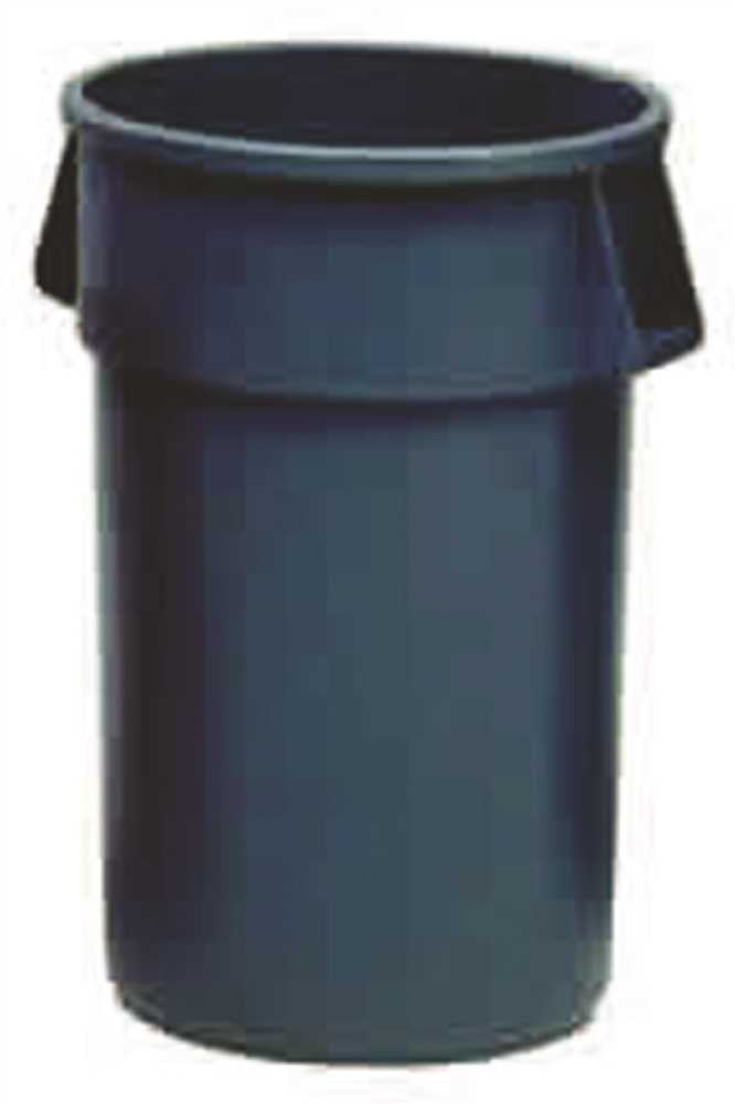 Brute&reg; Heavy-duty Round Trash Can Without Lid, Gray, 20 Gallons