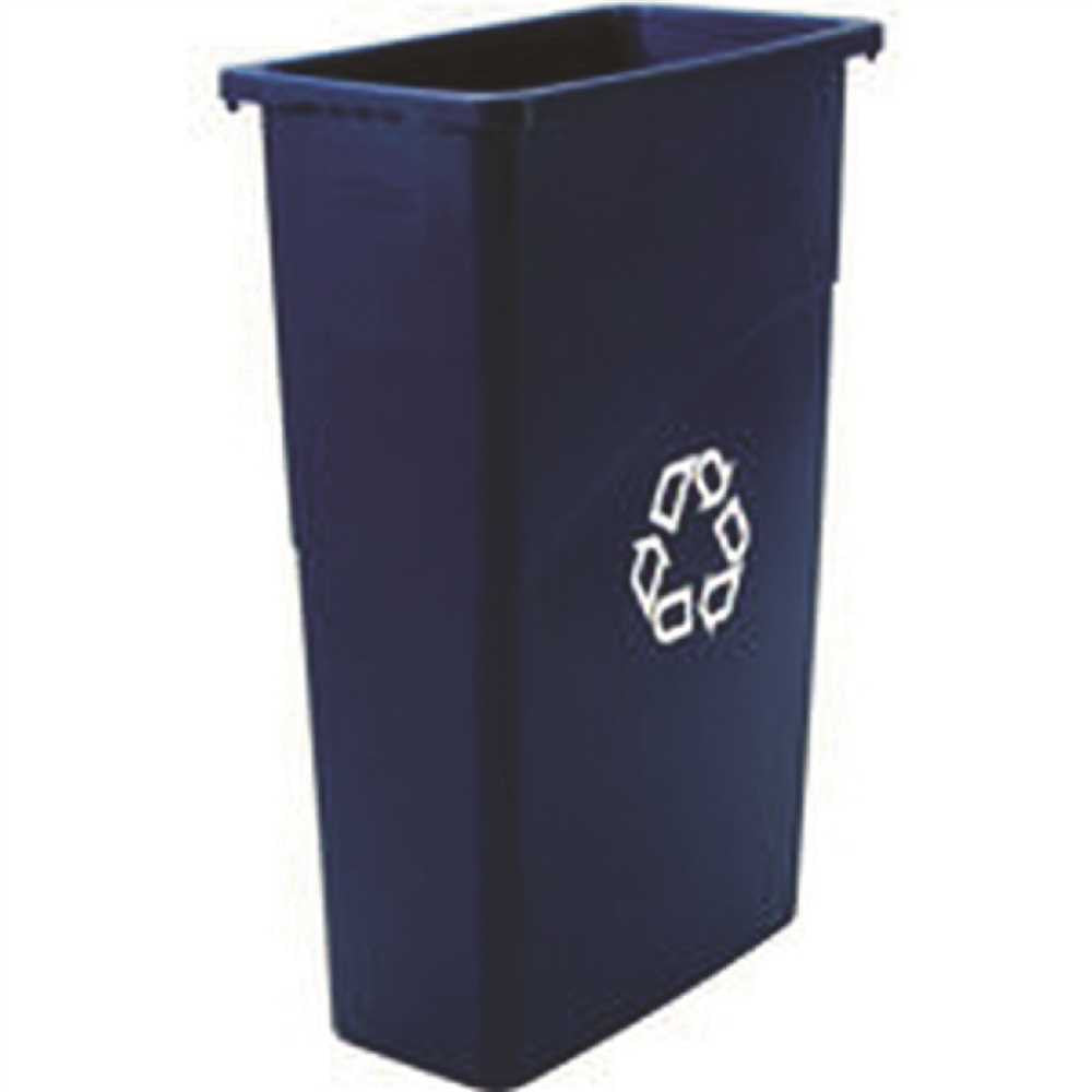 Slim Jim&reg; Recycling Container, Blue, 23 Gallons