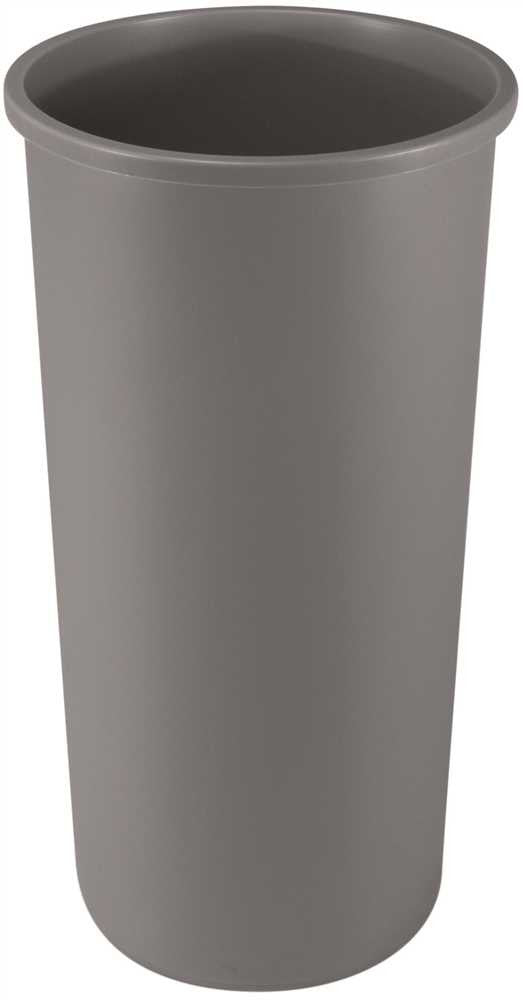 Untouchable&reg; Round Trash Can, Gray, 22 Gallons