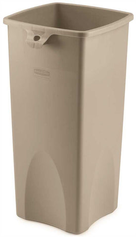 Untouchable&reg; Square Trash Can, Beige, 23 Gallons