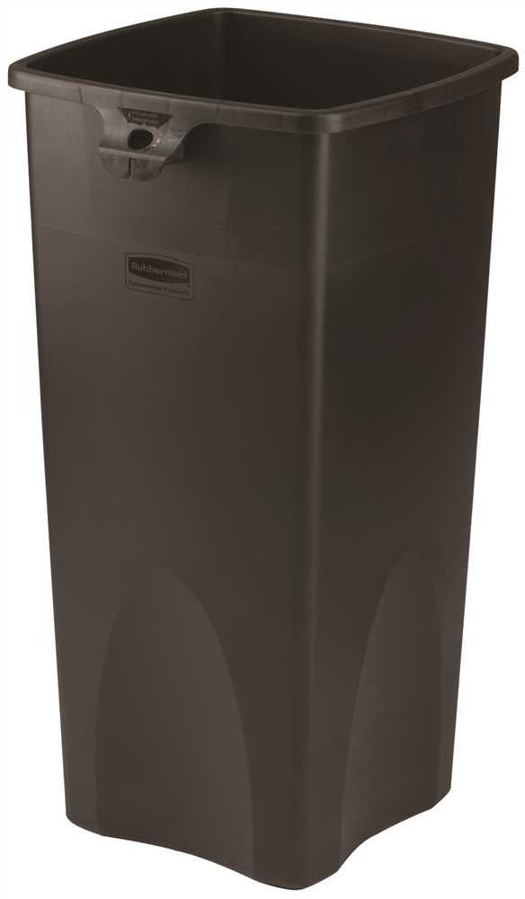 Untouchable&reg; Square Trash Can, Black, 23 Gallons