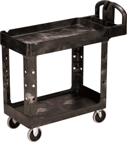 Utility Cart 2-shelf Black