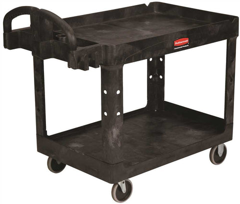 Utility Cart Heavy-duty 2-shelf Black, 5 In Caster