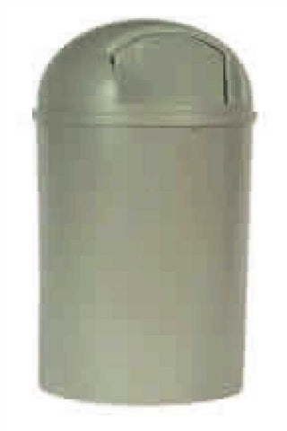 Marshal&reg; Classic Trash Can With Lid, Beige, 25 Gallons