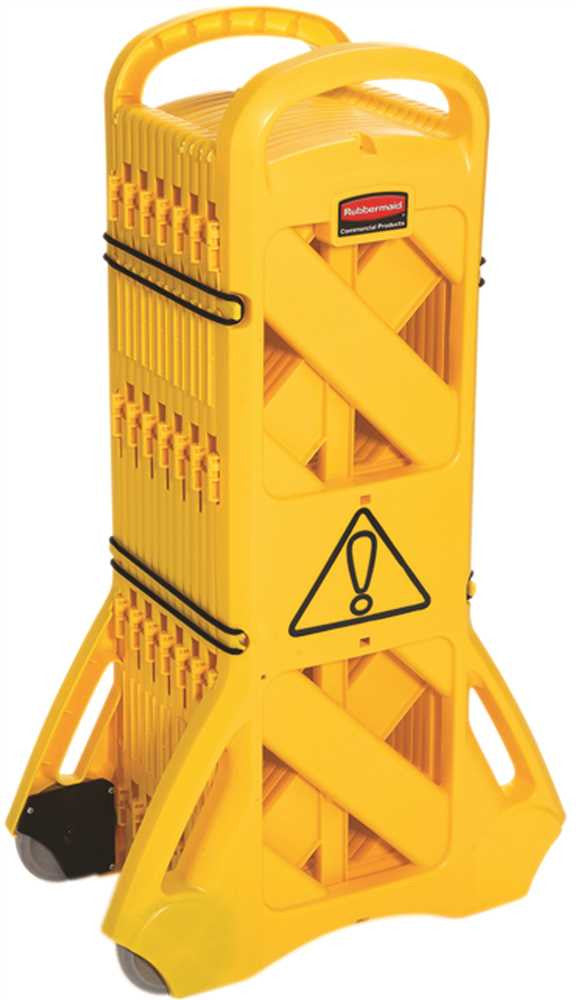 Barrier Sign Portable Mobile Yellow