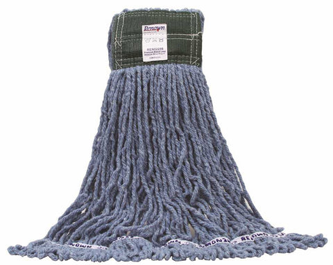 Renown&reg; Wet Mop Premium Blend Shrinkless Loop, Medium, Blue, 5"