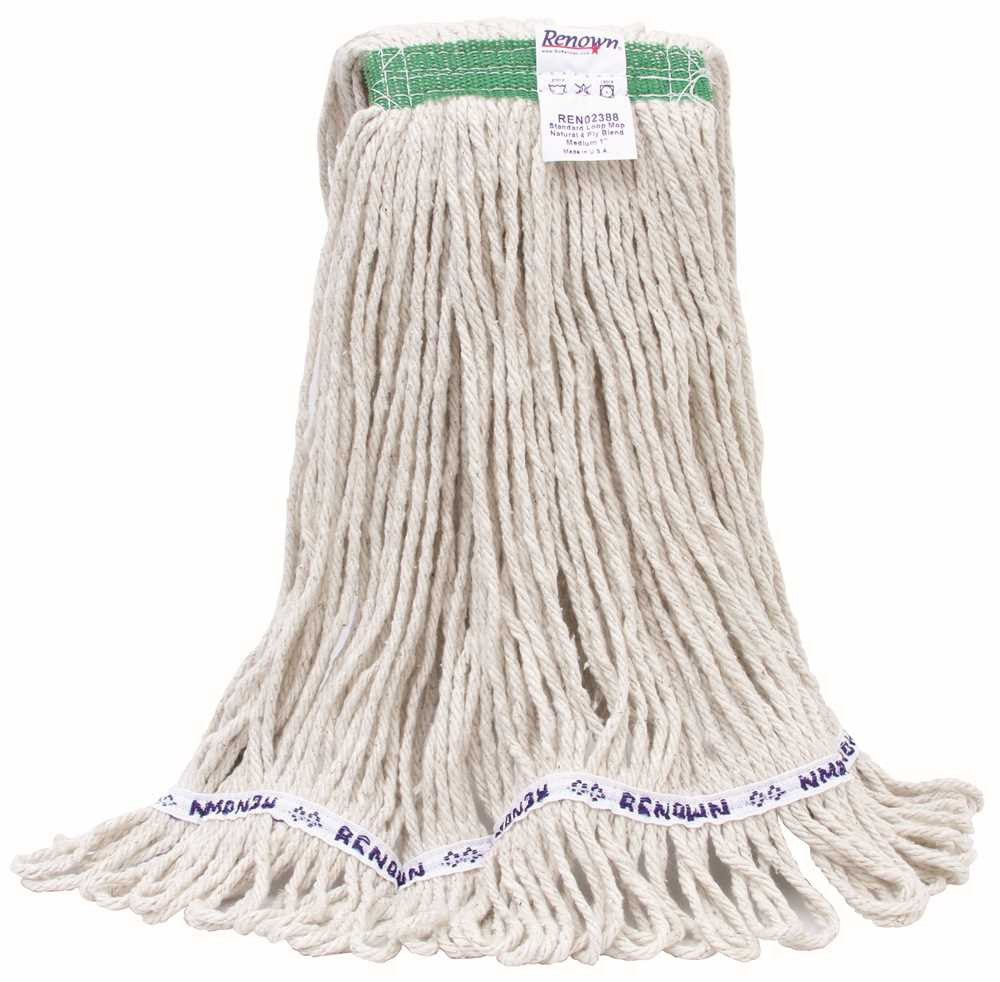 Renown&reg; Heavy-duty Blend Loop Wet Mop Medium White 1"